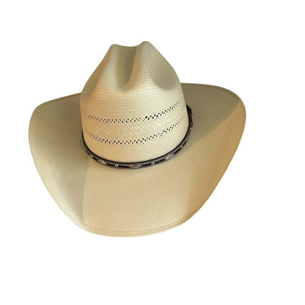 Elegant Cream Western Hat with Black Trim